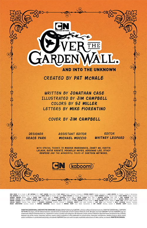 Halloween ComicFest, HCF, comics announced, Over the Garden Wall, BOOM! Studios