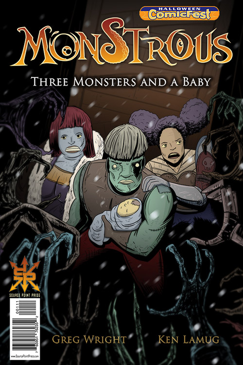 Halloween ComicFest, HCF, Monstrous, Three Monsters and a Baby, Source Point Press